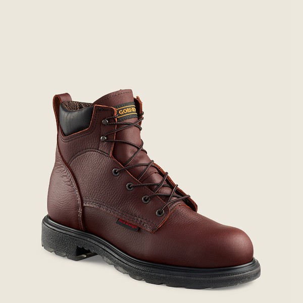 Red Wing Iş Botu Erkek - Supersole® 2.0 - 6-Inch Waterproof Soft Toe - Bordo - 96LPRWMCN